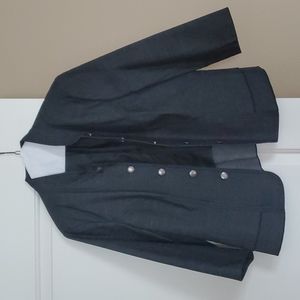 Women Dressbarn black denim blazer size Medium